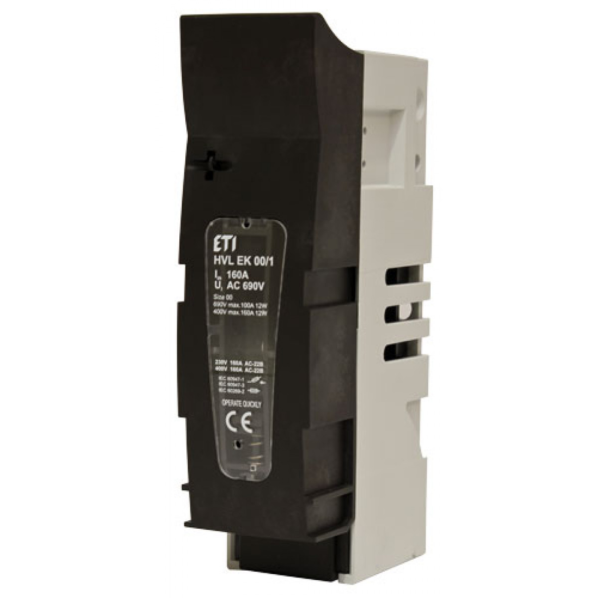 Разъединитель HVL EK 00 1P 160A (Клеммы M8-M8) ETI (1701410)