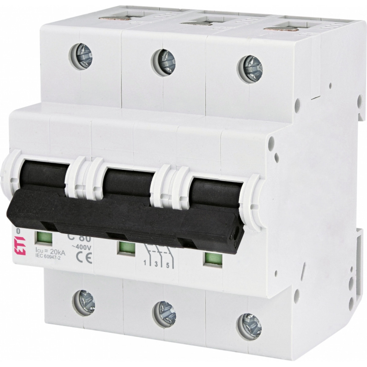 Автоматичний вимикач ETIMAT 10 3p C 80А (20 kA) ETI (2135731)