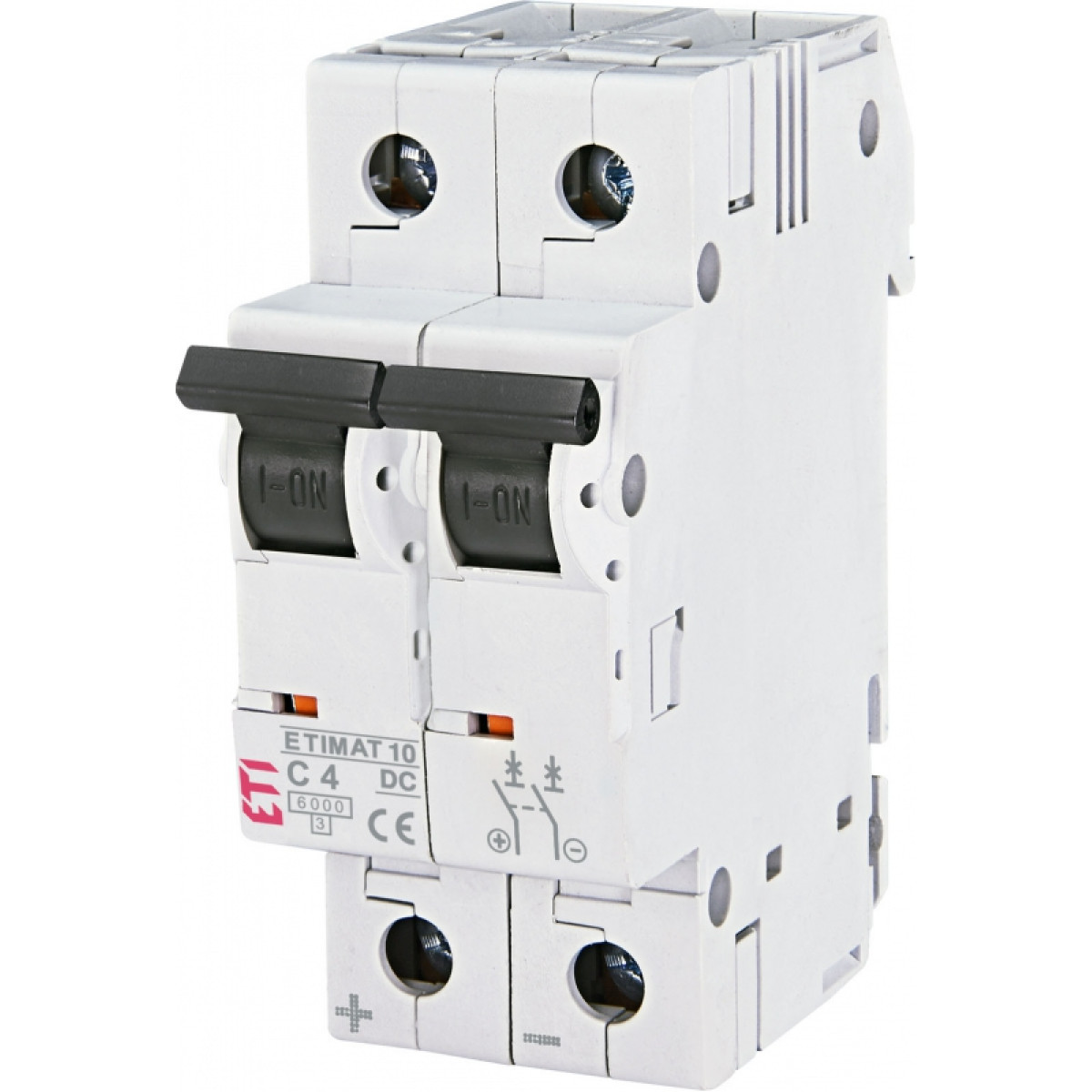 Автоматический выключатель ETIMAT 10 DC 2p C 4A (6 kA) ETI (2138710)