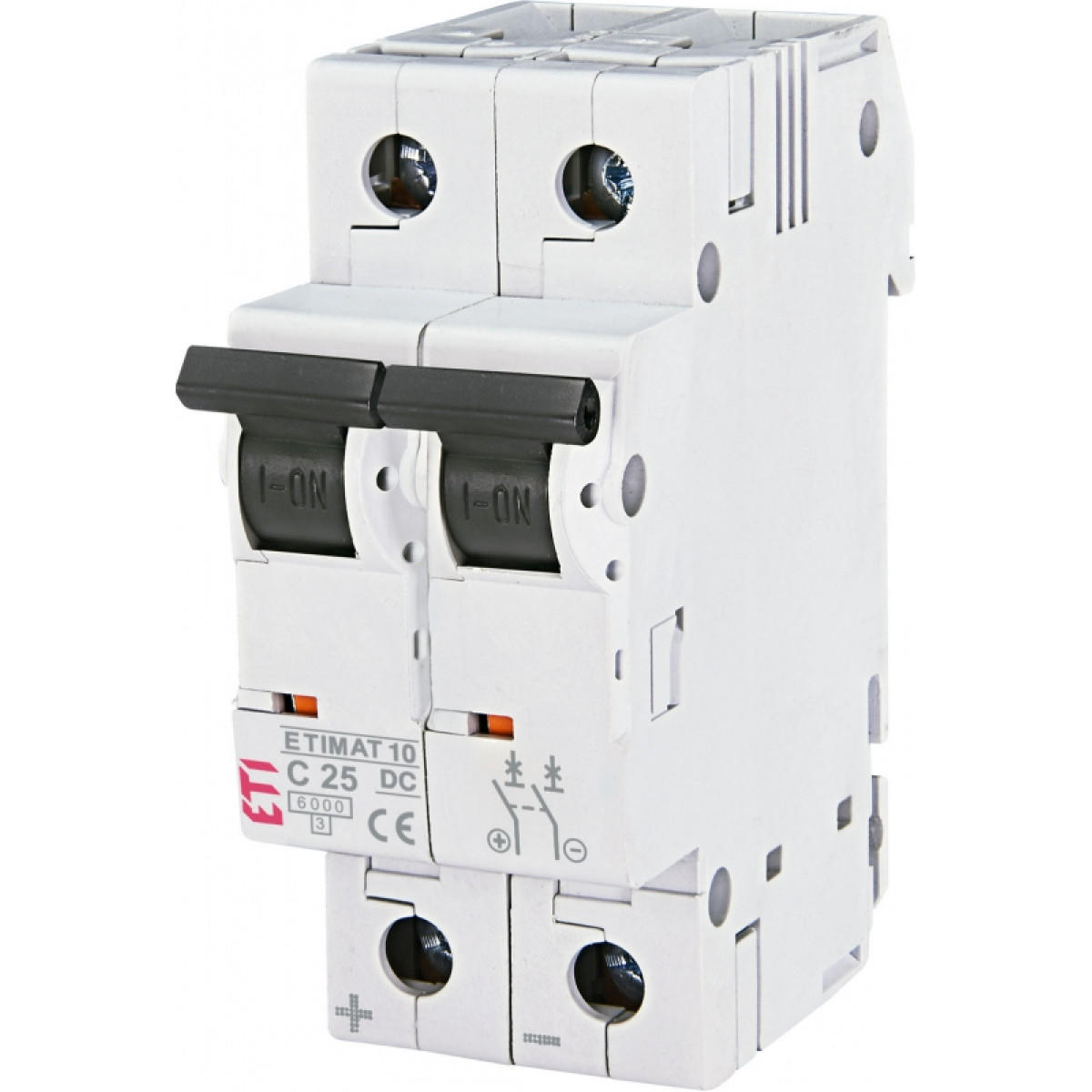 Автоматический выключатель ETIMAT 10 DC 2p C 25A (6 kA) ETI (2138718)