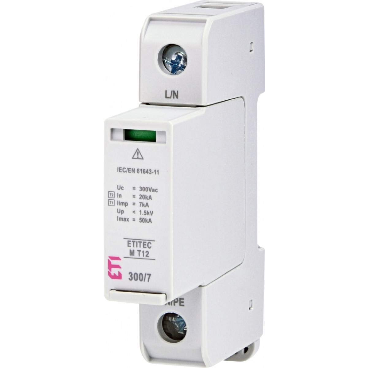 Ограничитель перенапряжения ETITEC M T12 300/7 (1+0, 1p, TNC) RC ETI (2440501)