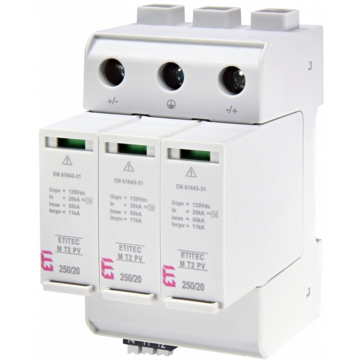 Ограничитель перенапряжения ETITEC M T2 PV 250/20 Y RC (для PV систем) ETI (2440733)