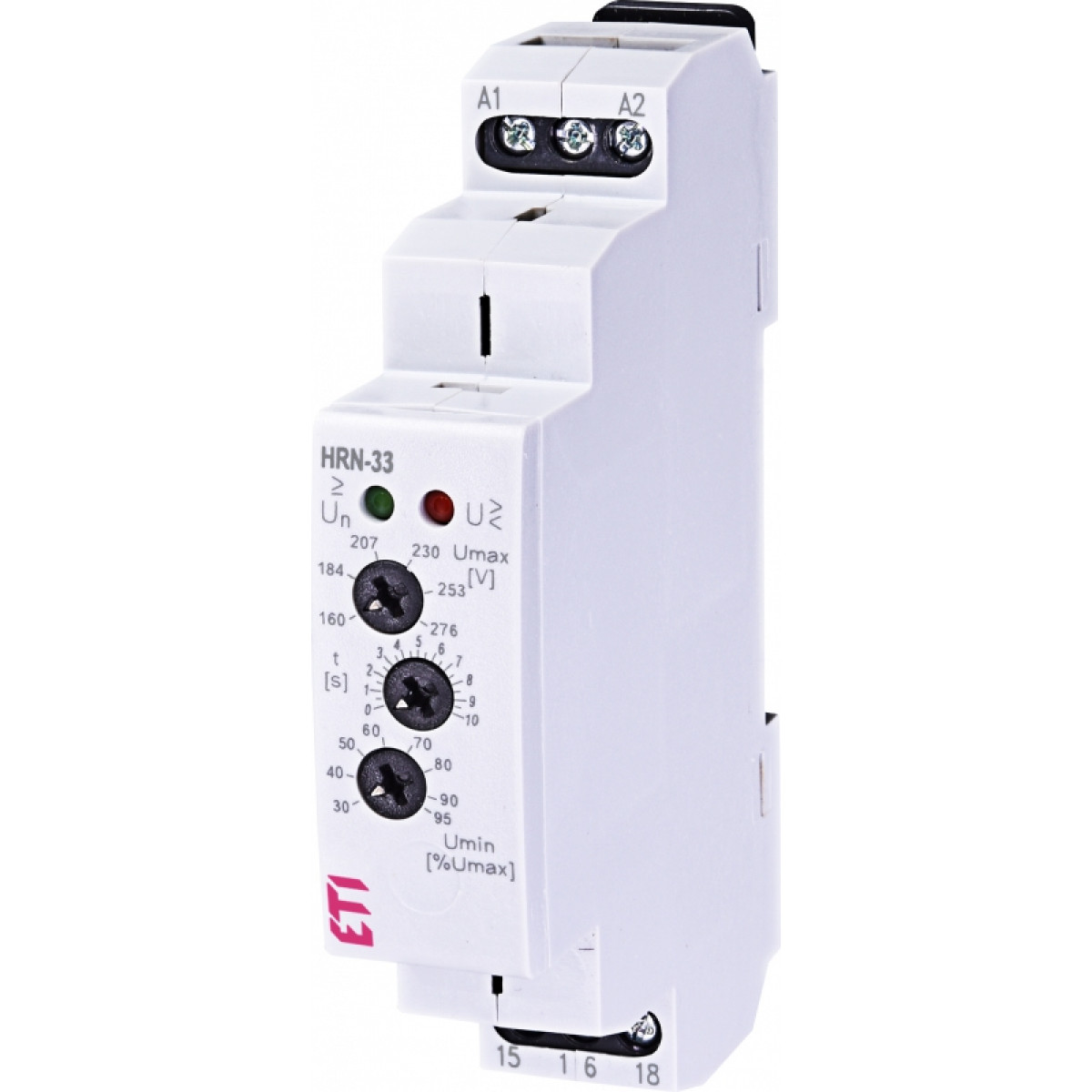 Реле контролю напруги HRN-33 48-276V AC (1F, 1x16A_AC1)