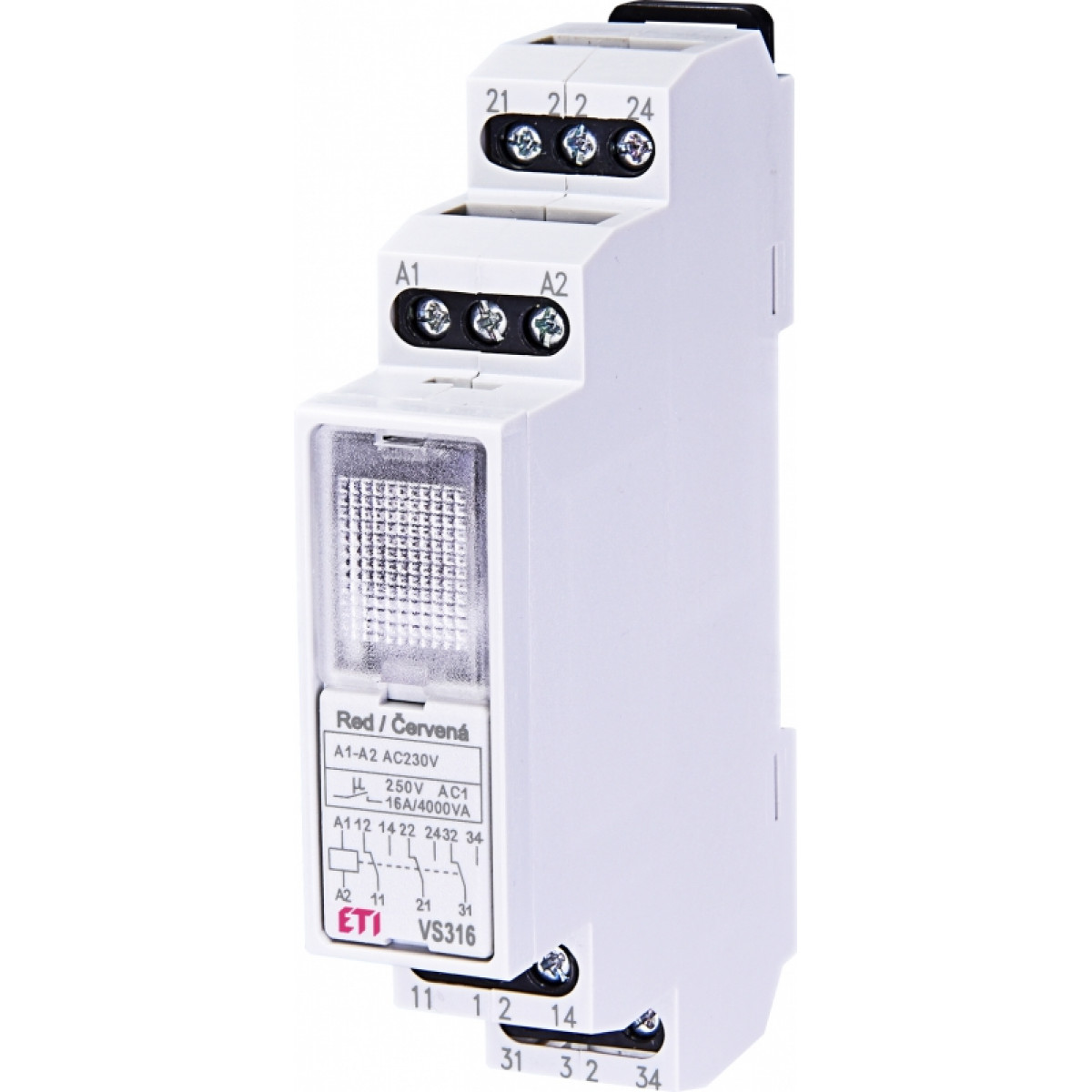 Промежуточное реле VS316K 230V АС (3x16A AC1) ETI (2471202)