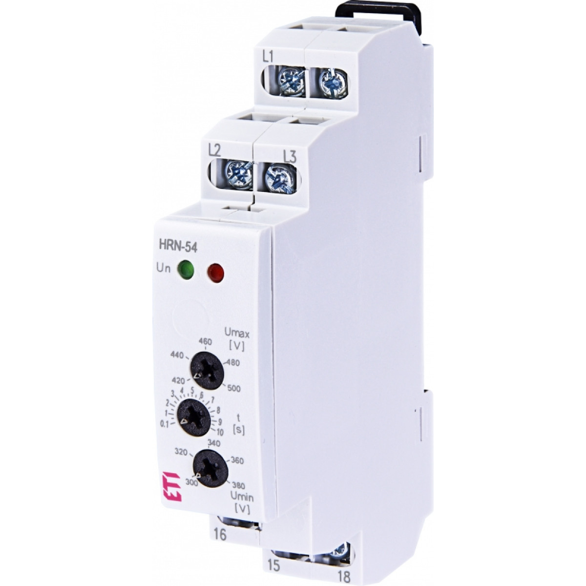 Реле контроля напряжения и помет. фаз HRN-54 3x400AC (3F, 1x8A AC1) без нейтрали ETI (2471416)