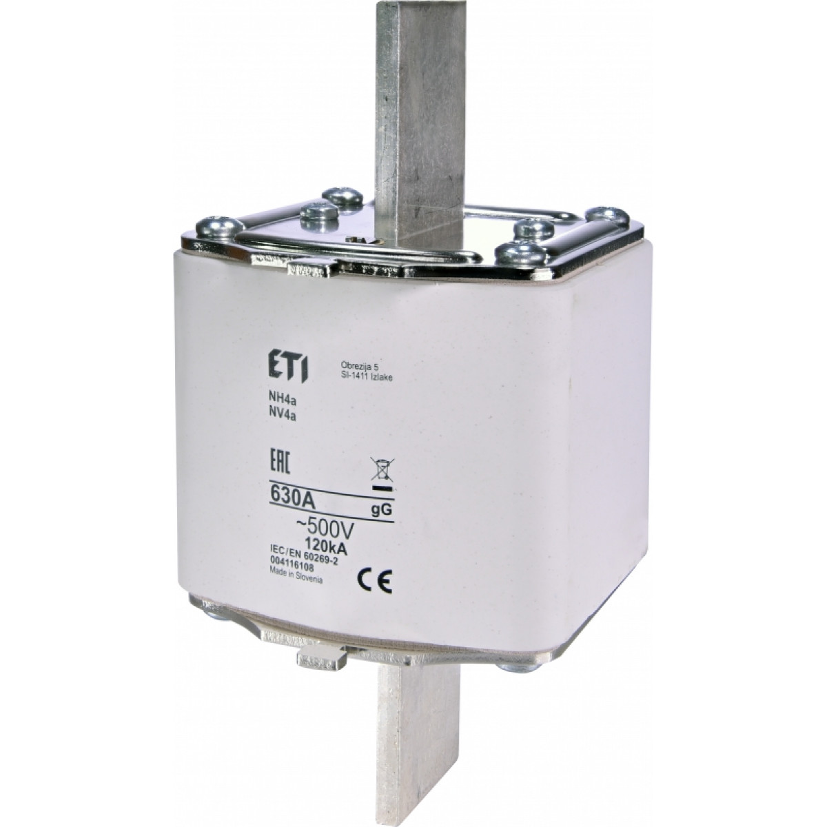Предохранитель NH-4a/gG 630A 500V (для держателей HVL) ETI (4116108)