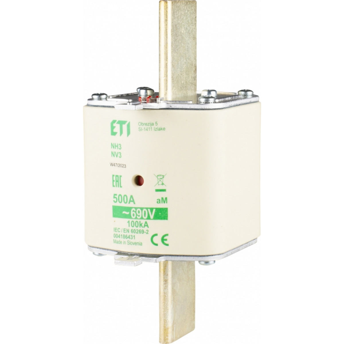 Запобіжник NH-3/aM 500A 690V KOMBI ETI (4186431)