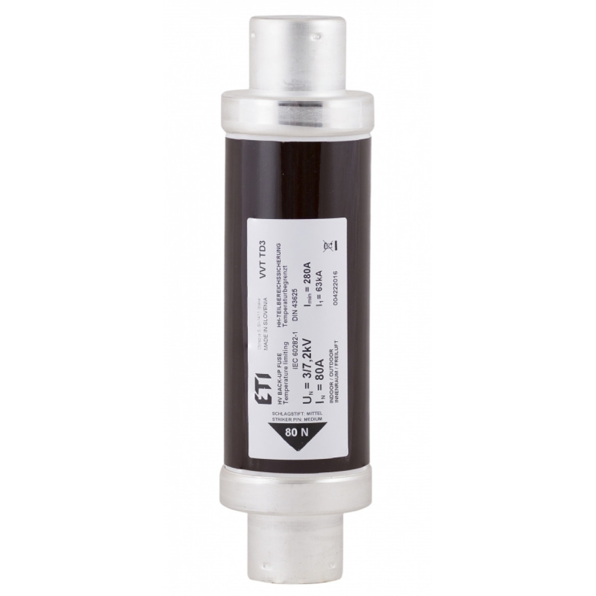 Предохранитель VVT-D3 7, 2kV 200A 63kA (292мм, 80N THERMO/Ni) ETI (4222520)