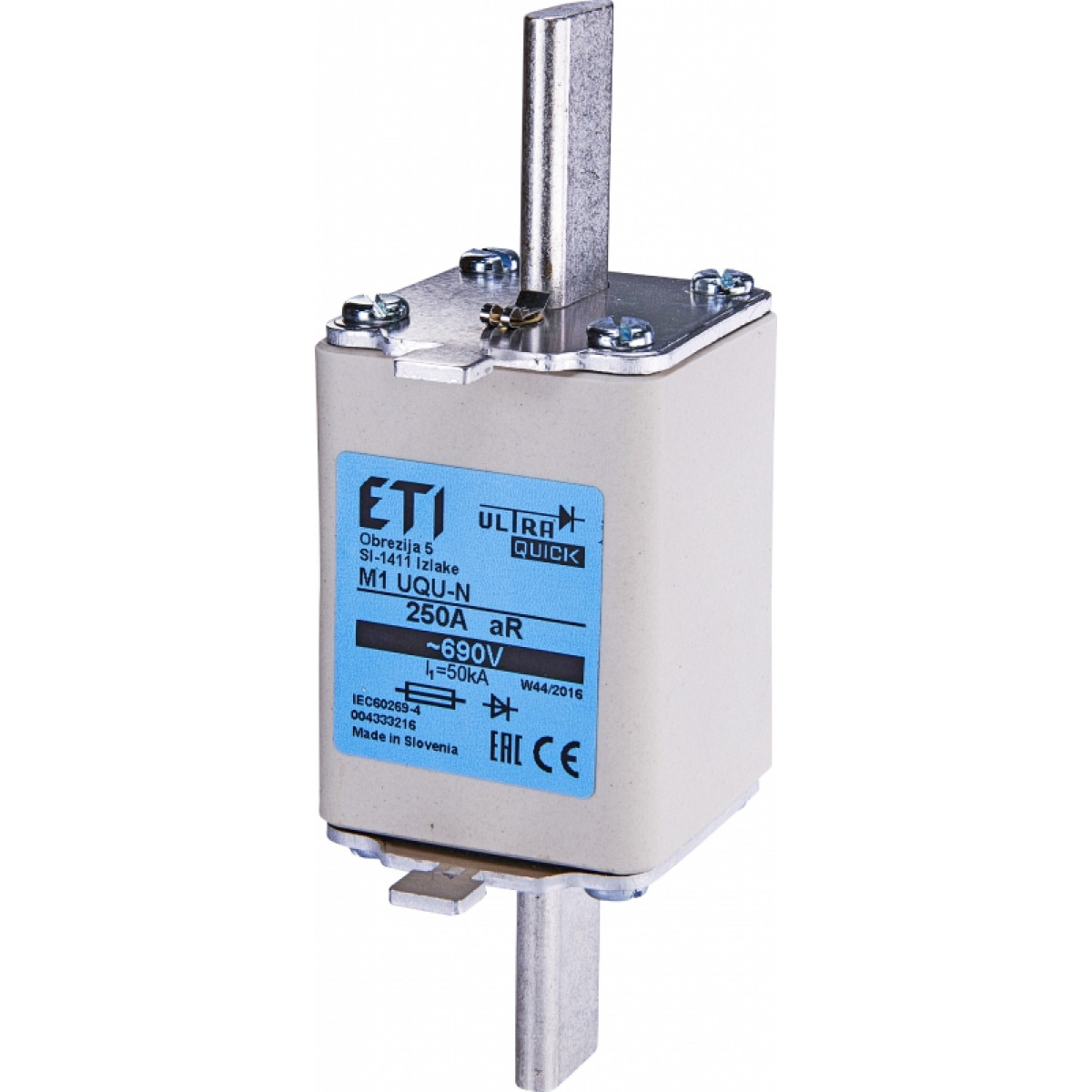 Запобіжник M1UQU-N/100A/690V gR (50kA) ETI (4333211)