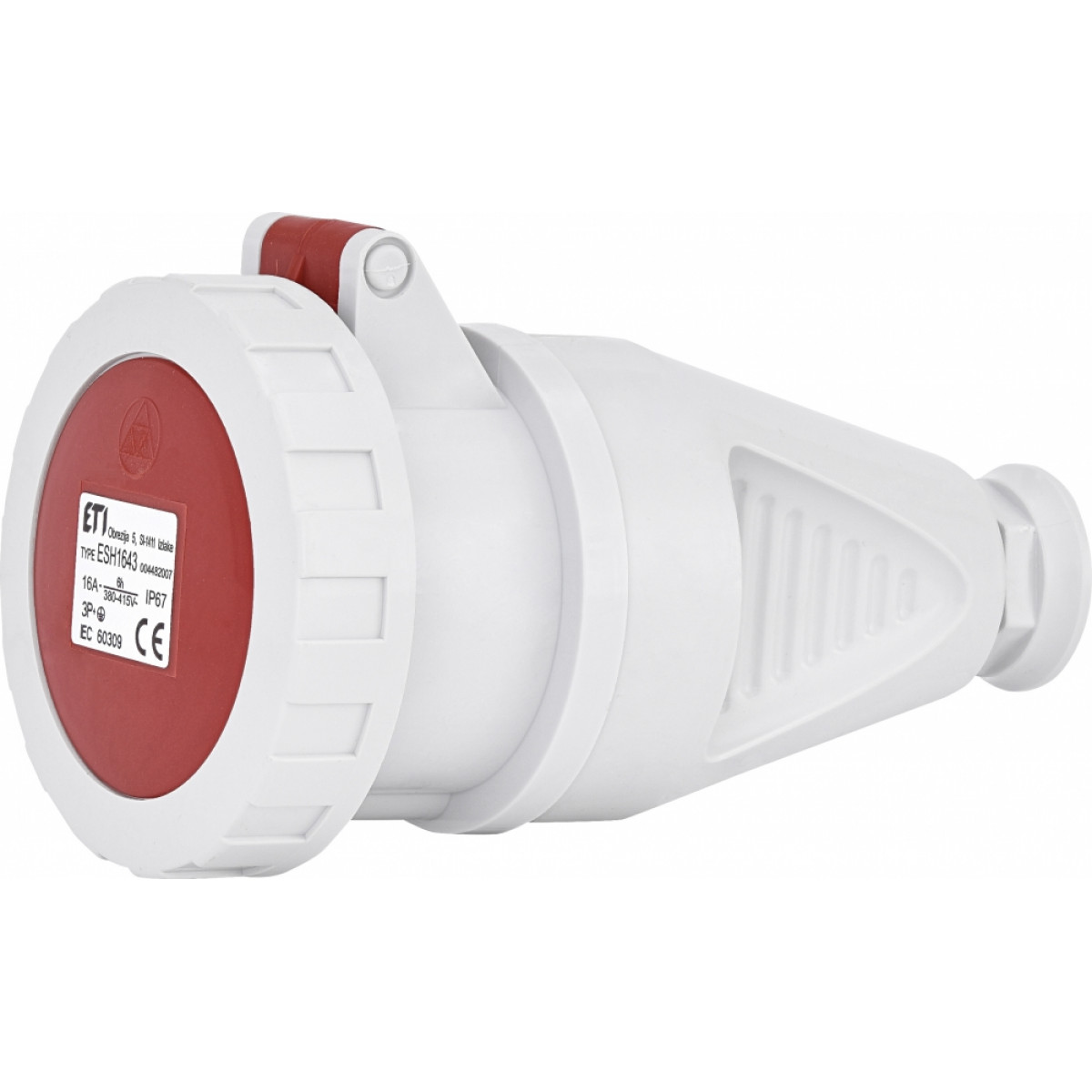 Розетка кабельная (силовой разъем) ESH-1643 IP67 (16A, 400V, 3P+PE) ETI (4482007)