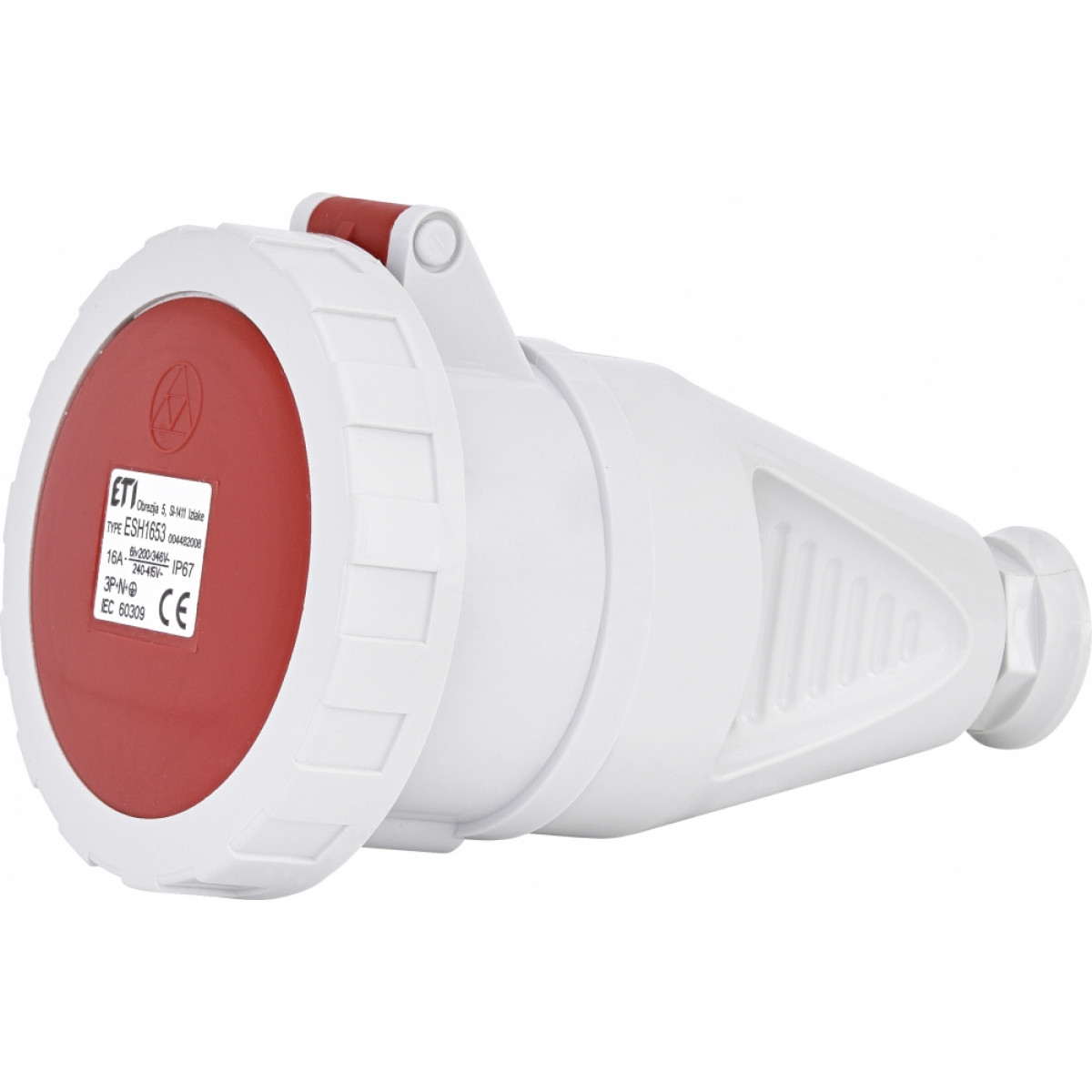 Розетка кабельная (силовой разъем) ESH-1653 IP67 (16A, 400V, 3P+N+PE) ETI (4482008)