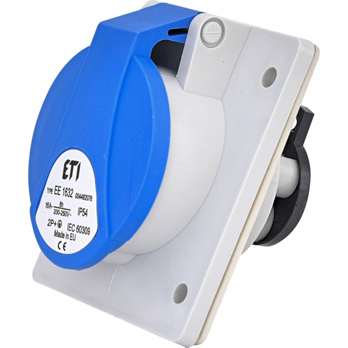Розетка встроенная (силовой разъем) EE-1632 IP54 (16A, 230V, 2P+PE) ETI (4482076)