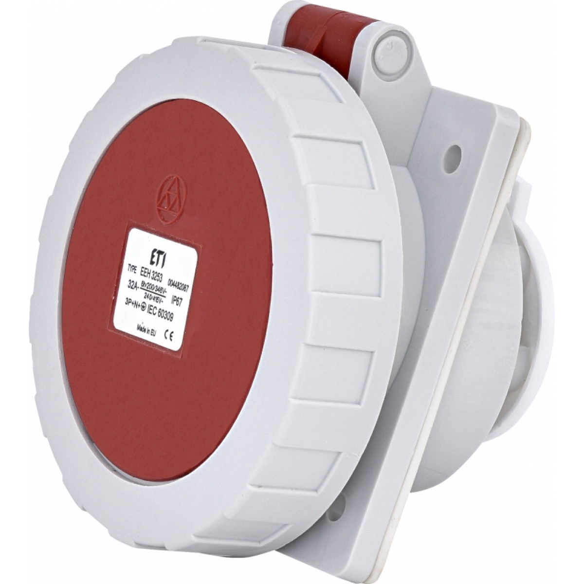 Розетка встроенная (силовой разъем) EEH-3253 IP67 (32A, 400V, 3P+N+PE) ETI (4482087)