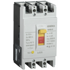Вимк. авт. ВА66-31 3Р 80А 18кА GENERICA