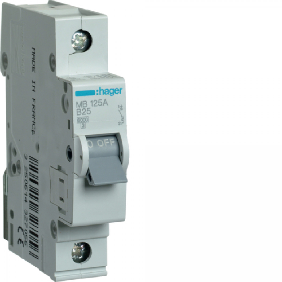 Автоматичний вимикач 1P 6kA B-25A 1M