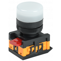 Лампа AL-22TE сигнальна d22мм білий неон/240В циліндр ІЕК