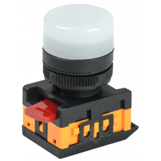 Лампа AL-22TE сигнальна d22мм білий неон/240В циліндр ІЕК