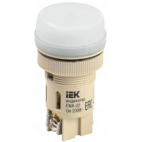 Лампа ENR-22 сигнальна d22мм білий неон/240В циліндр ІЕК