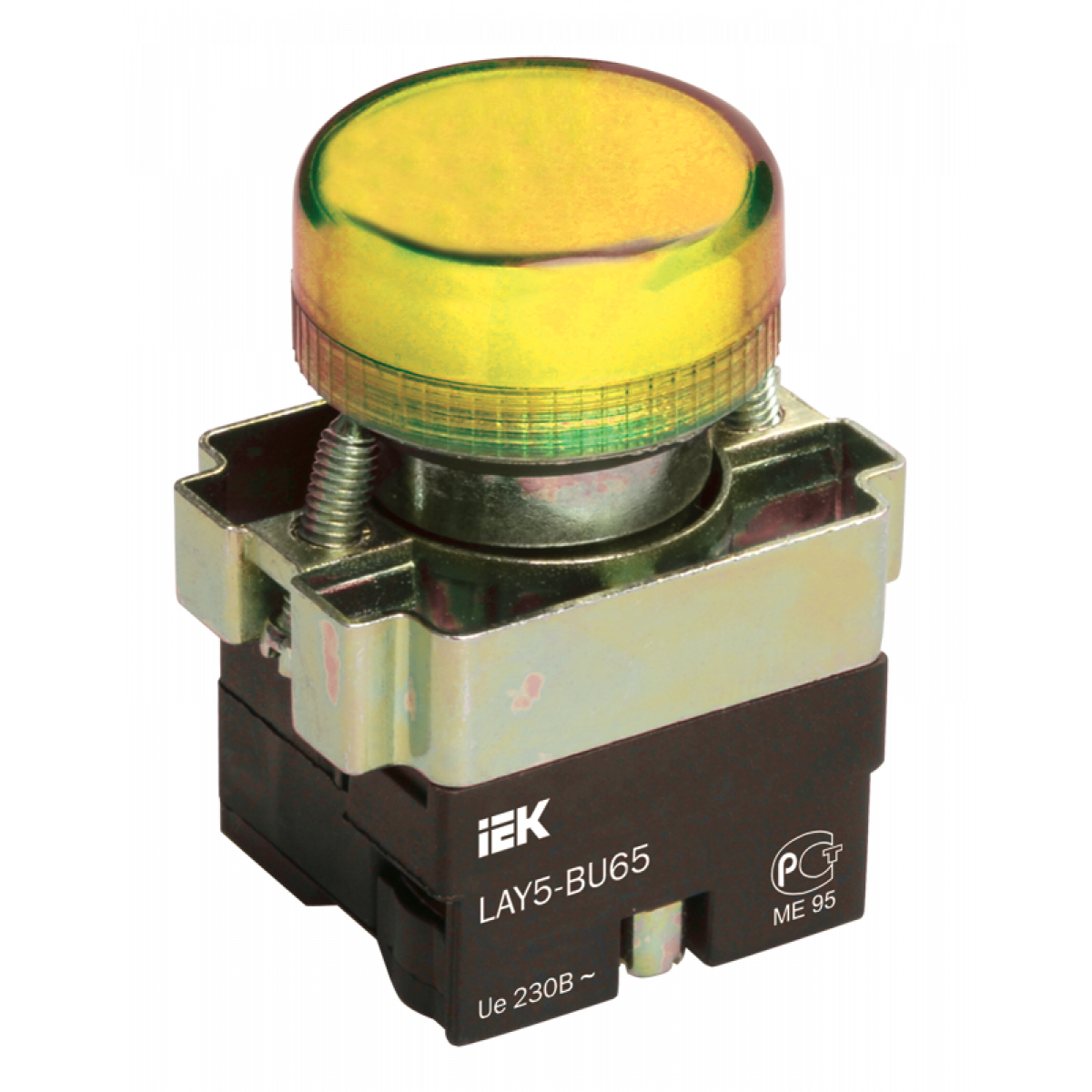 Індикатор LAY5-BU65 жовтого кольору d22мм IEK