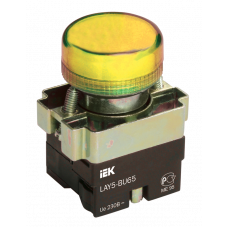 Індикатор LAY5-BU65 жовтого кольору d22мм ІЕК