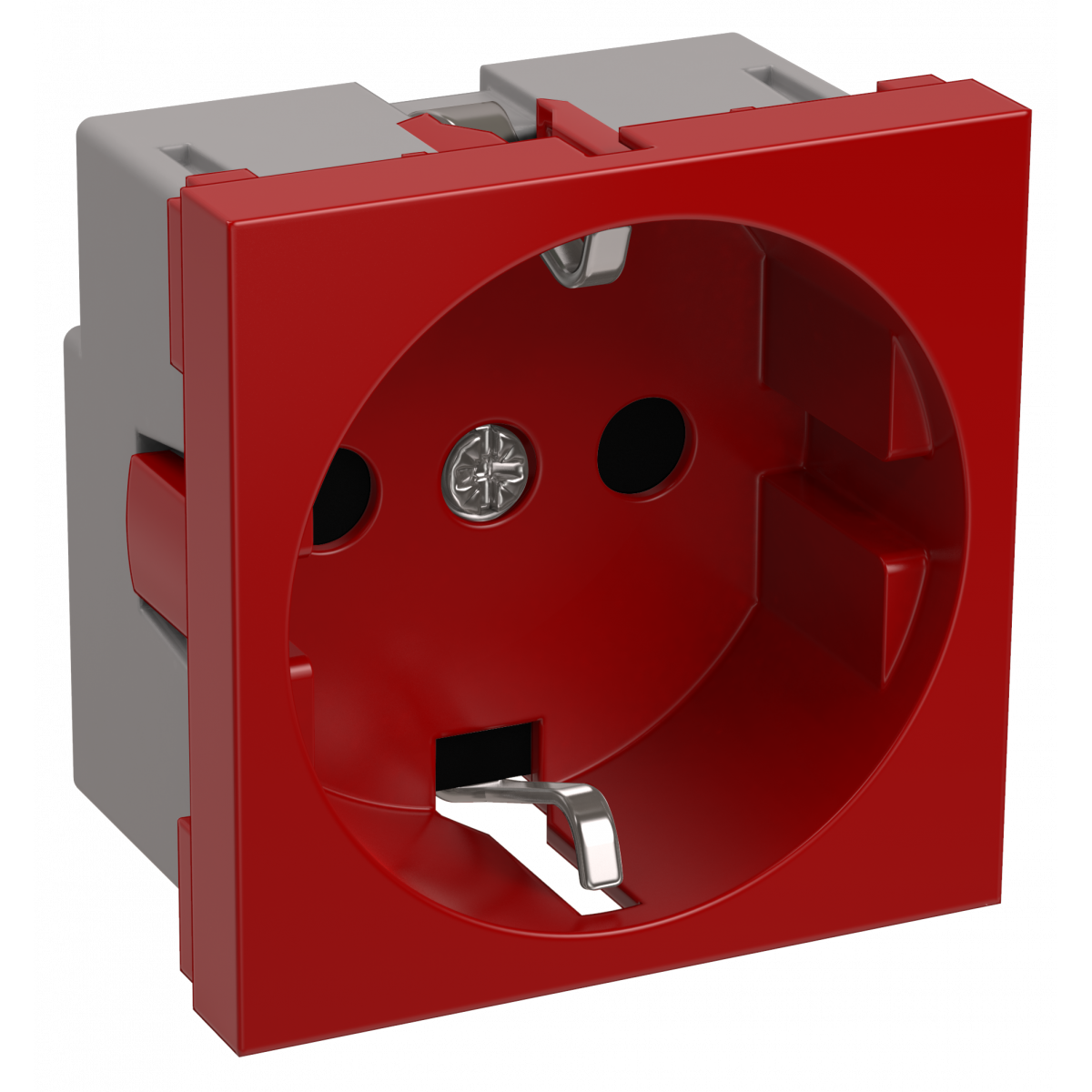РКС-20-32-П-К Розетка із з/к 2к (на 2 модулі) ПРАЙМЕР червона IEK