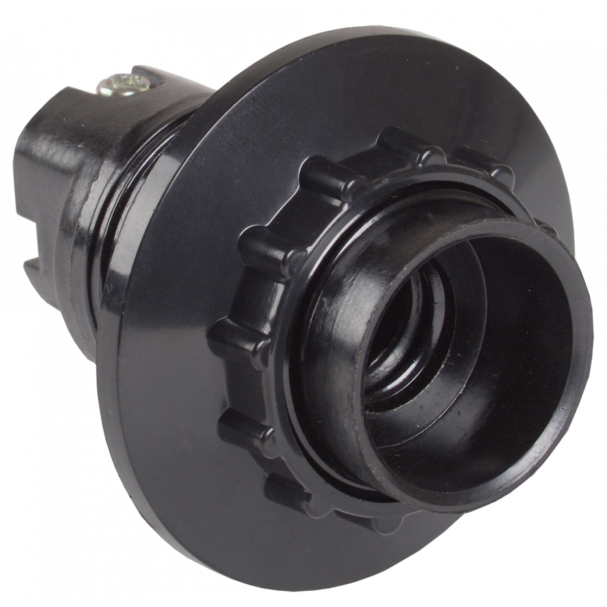 Пкб14-04-К11 Патрон карболітовий з кільцем, Е14, чорний (50 шт), стікер на виробі, IEK