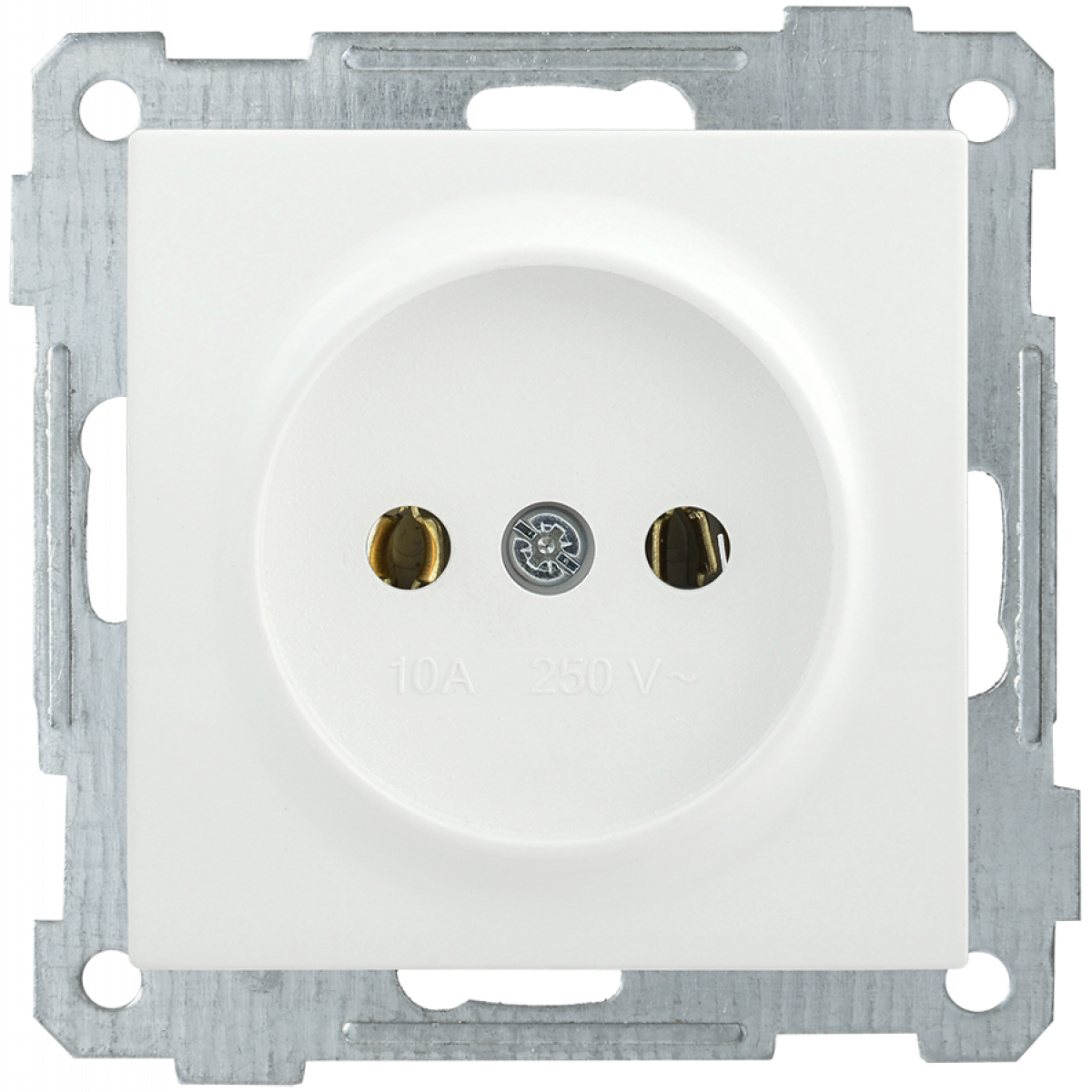 РС01-00-0-ББ Розетка без з/к без з/ш серія BOLERO (білий) (ERB10-K01-10) ІЕК