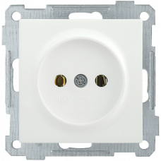 РС01-00-0-ББ Розетка без з/к без з/ш серія BOLERO (білий) (ERB10-K01-10) ІЕК