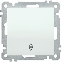 ВП01-02-0-ББ Перемикач на два напрямки 1кл серія BOLERO (білий) (EVB12-K01-10) ІЕК