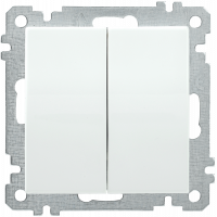 ВК02-00-0-ББ Вимикач 2кл серія BOLERO (білий) (EVB20-K01-10) ІЕК