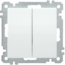 ВК02-00-0-ББ Вимикач 2кл серія BOLERO (білий) (EVB20-K01-10) ІЕК