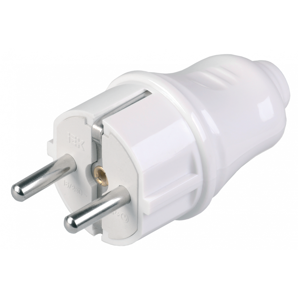 ВПп10-01-Ст Вилка розбірна пряма з з/к 16А біла