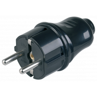 ВПп10-02-Ст Вилка разборная прямая с з/к 16А черная