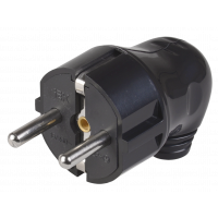 ВПу11-02-Ст Вилка розбірна кутова з з/к 16А чорна