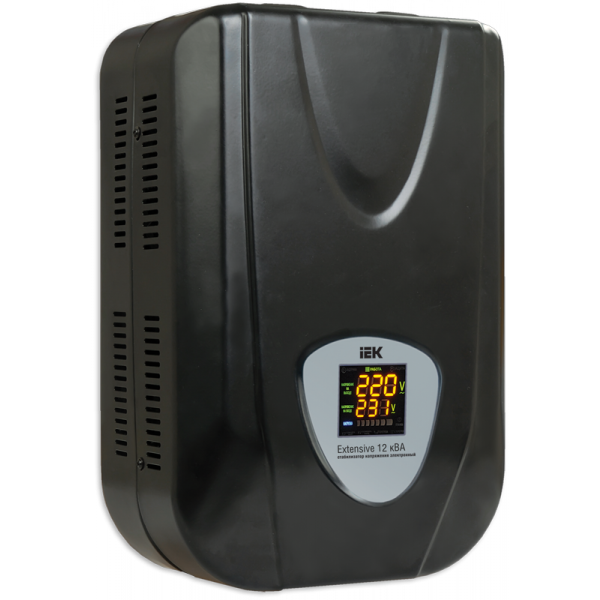 Стабілізатор напруги Extensive 12 кВА рел. настінний. IEK
