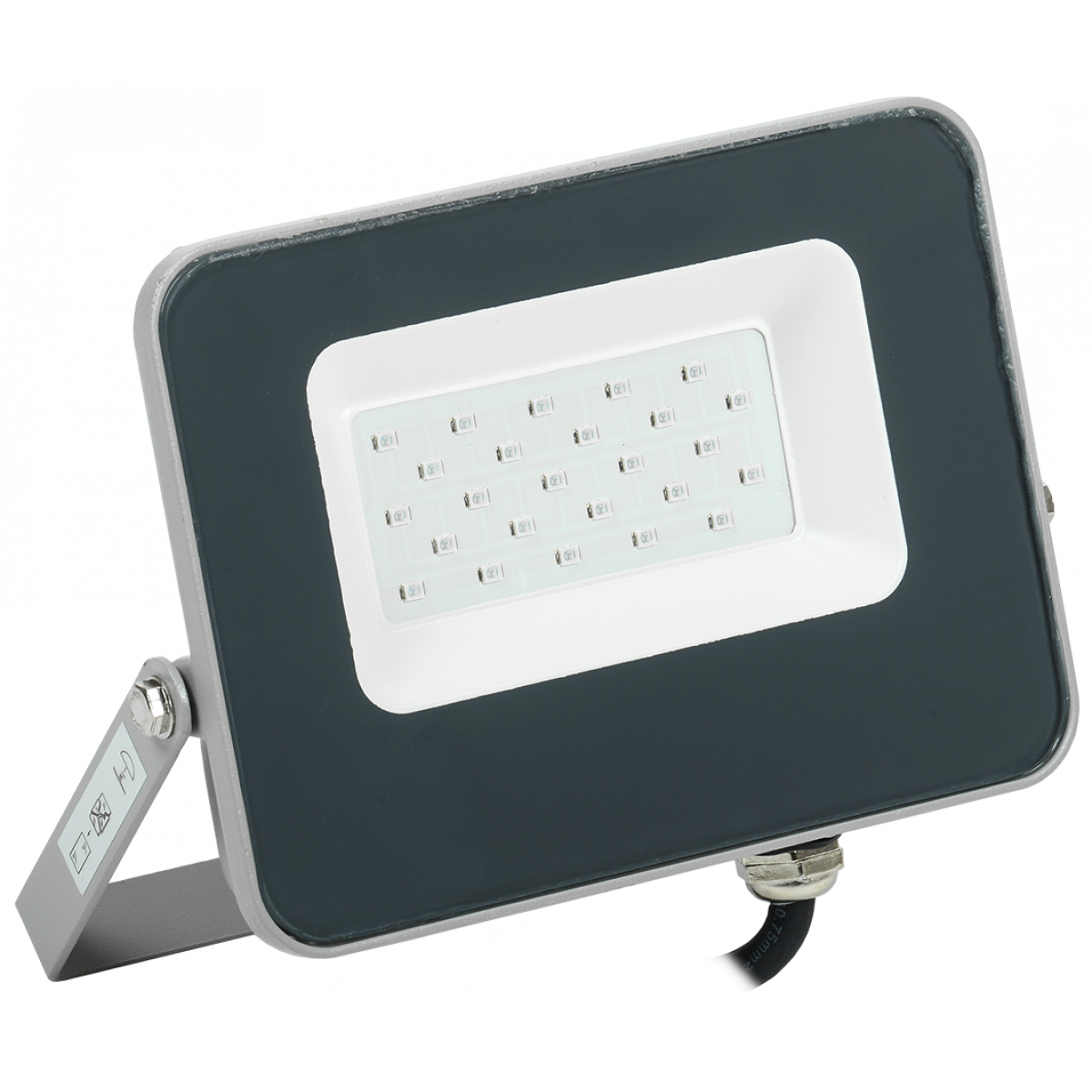 Прожектор LED СДО 07-20B blue IP65 сірий IEK