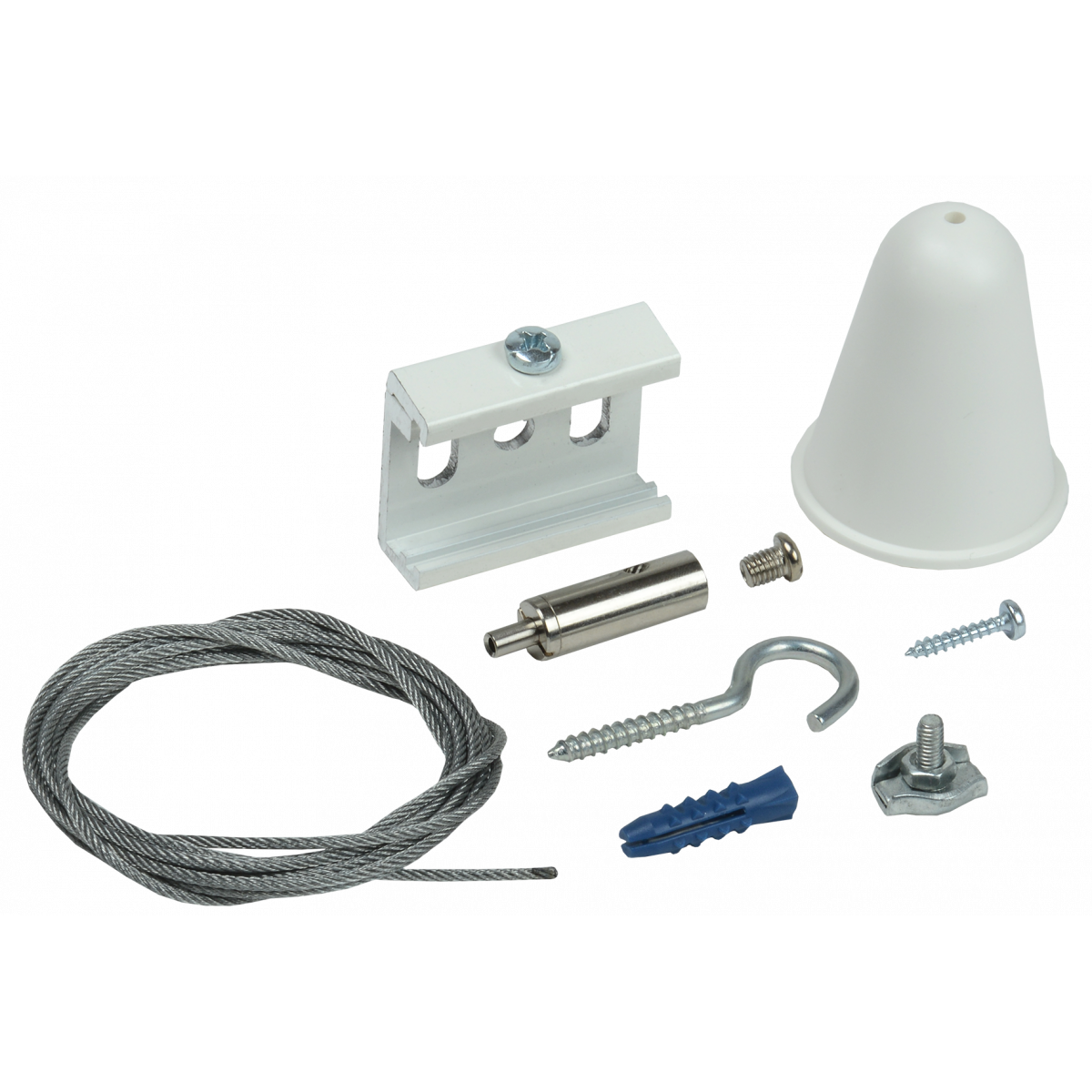 Комплект підвісу для шинопроводу з тросом 3м білий IEK