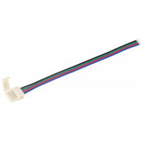 Конектор 5шт RGB 10 мм (- 15 см - роз'єм) IEK