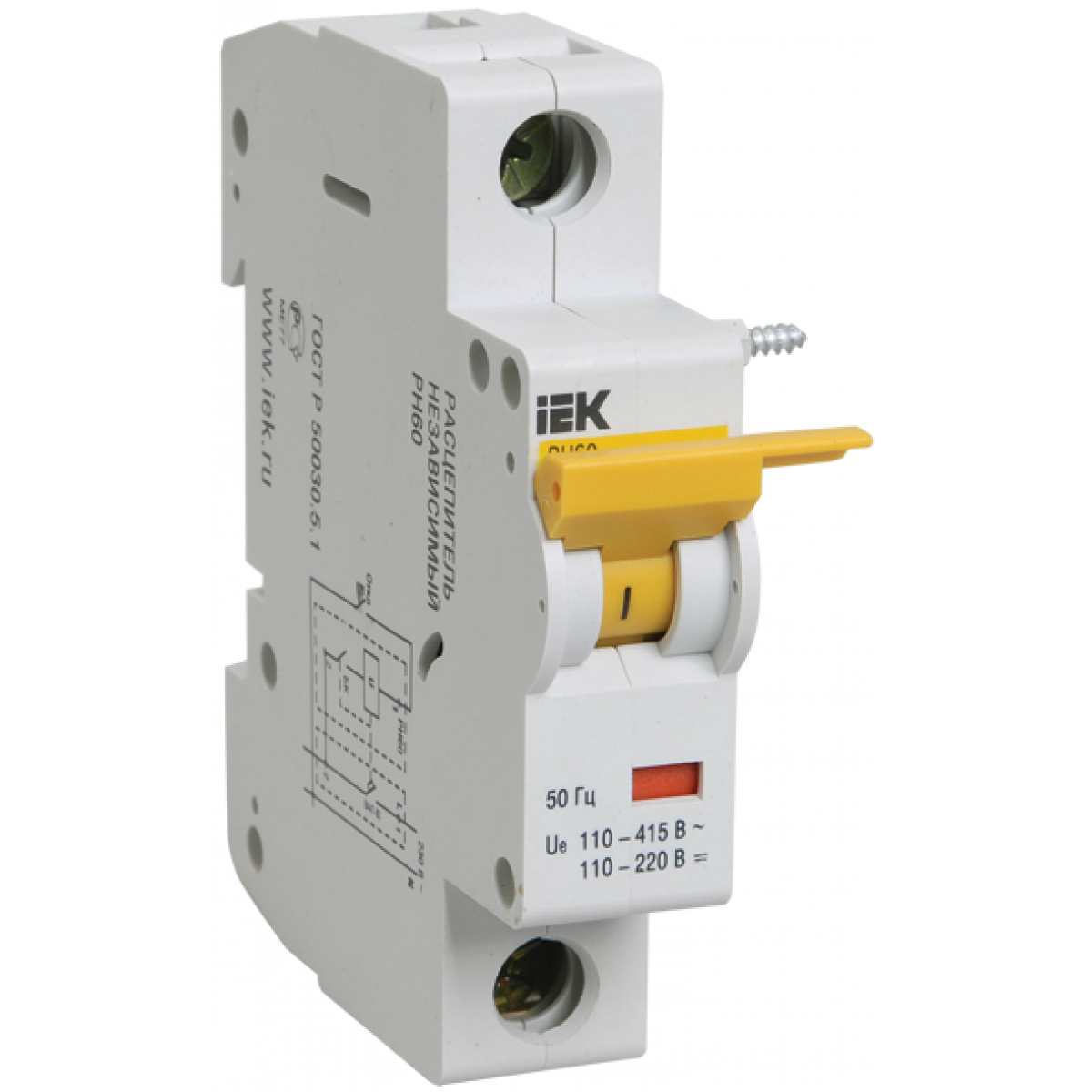 Розчеплювач незалежний РН60 на DIN-рейку IEK