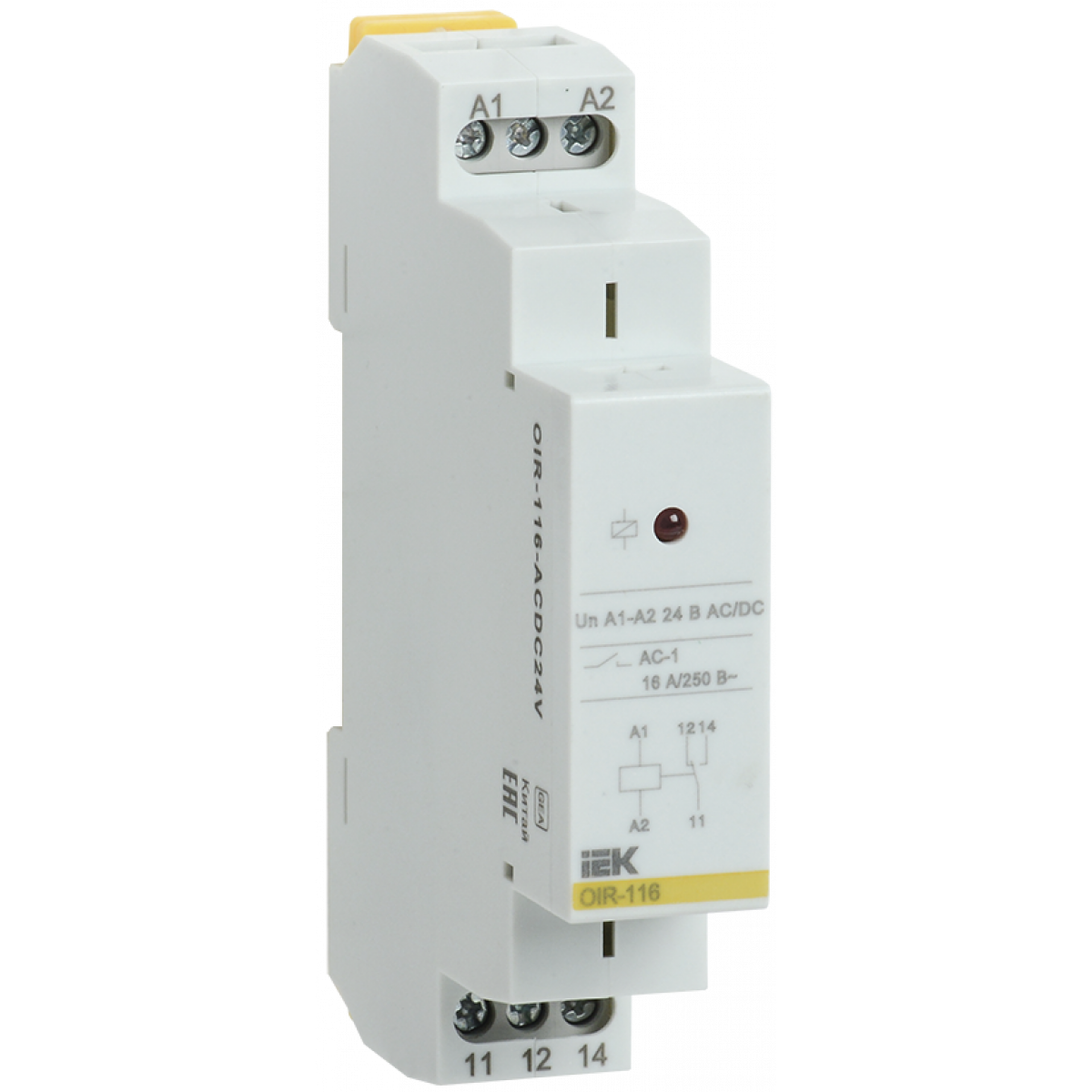 Промежут. реле.OIR 1 конт (16А). 24 В AC/DC (OIR-116-ACDC24V) ІЕК