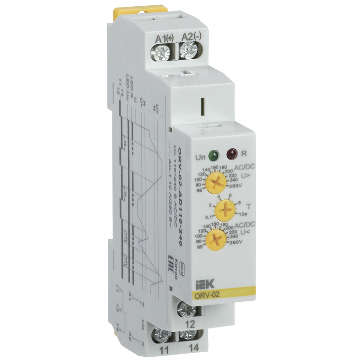 Реле підвищення напруги ORV. 1ф 110-240 В AC/DC (ORV-02-AD110-240) ІЕК