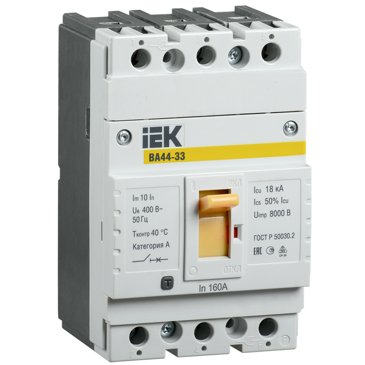 Авт. выкл. ВА44 33 3Р 50А 15кА ИЭК