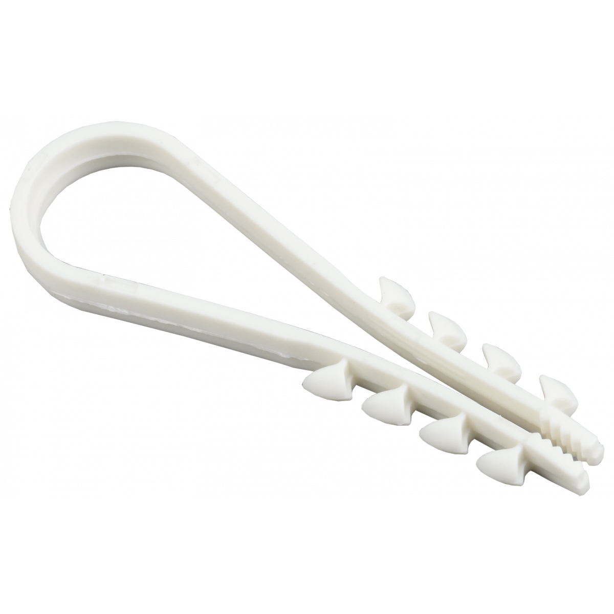 Дюбель хомут 11-18мм білий нейлон (100шт) IEK