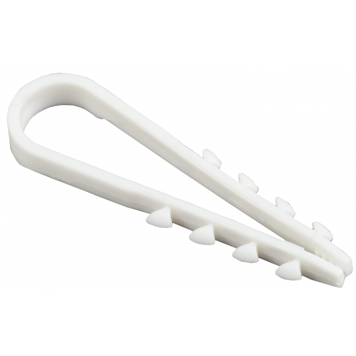 Дюбель хомут 5-10мм білий нейлон (100шт) IEK