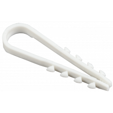Дюбель хомут 5-10мм білий нейлон d=5 мм (100шт)