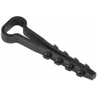 Дюбель хомут 5х8мм нейлон чорний (100шт) ІЕК