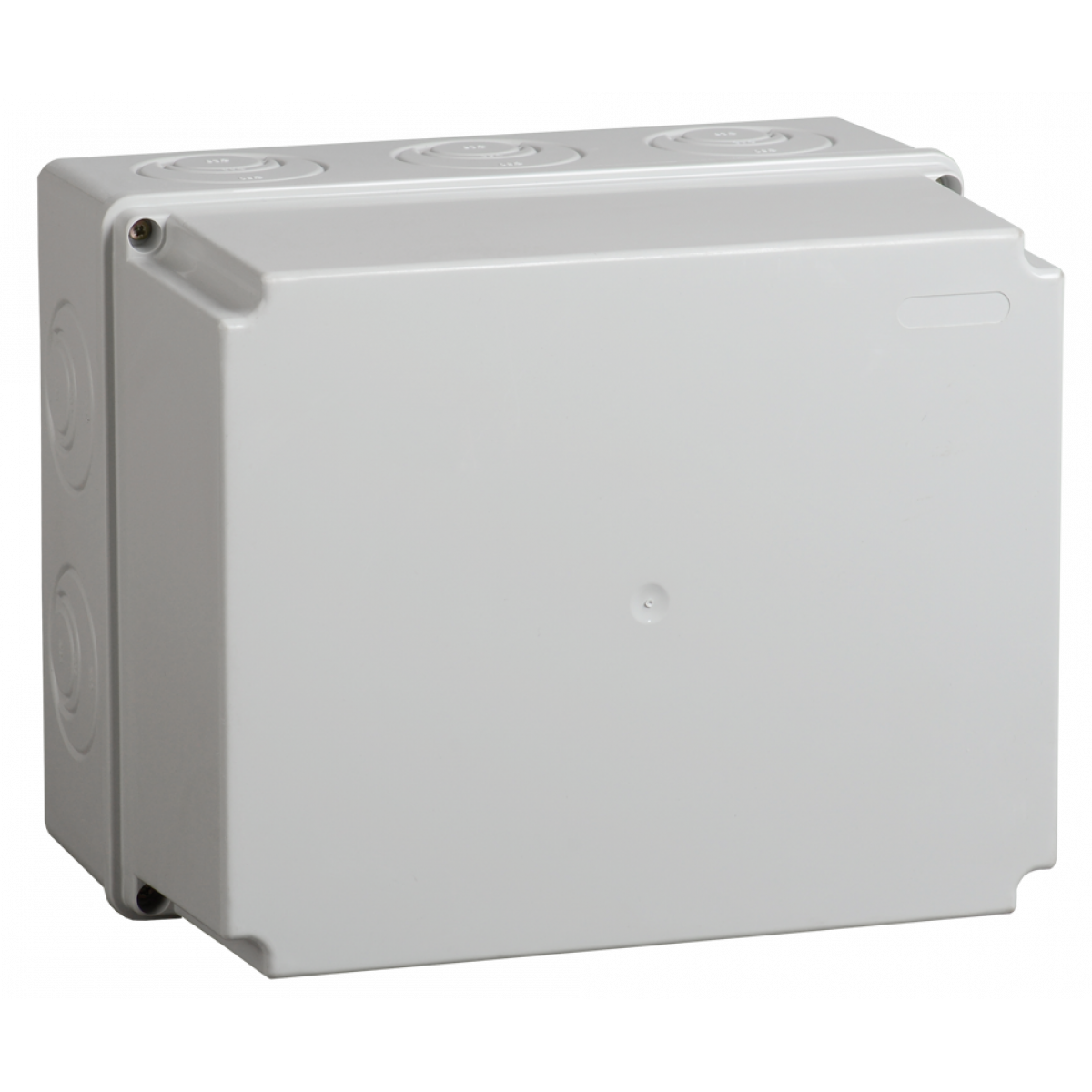 Коробка КМ41274 розпаювальна для о/п 240х195х165 мм IP55 (RAL7035, кабельні вводи 5 шт)