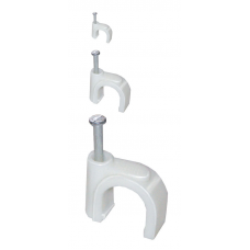 Скоба 7мм кругла пластикова (20шт) ІЕК