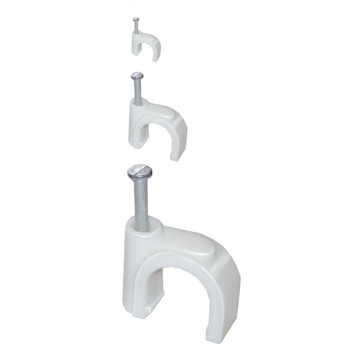 Скоба 12мм кругла пластикова IEK