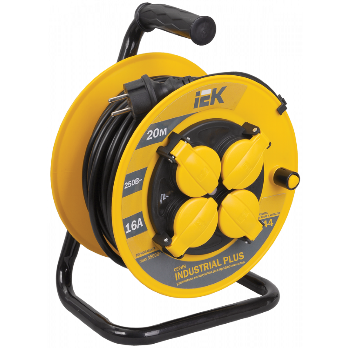 Катушка УК20 с т/з 4 места 2Р+PЕ/20м 3х1,5мм2 IP44 